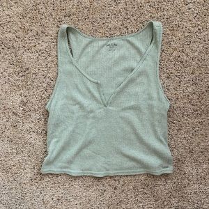 Mint Cropped Tank Top